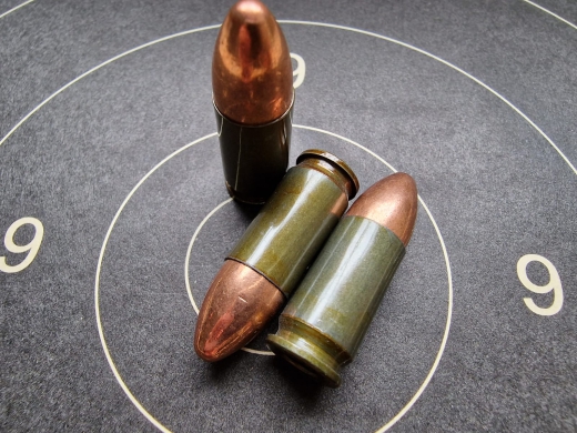 9mm Para / 9mm Luger - Stahl grün / Kupfer