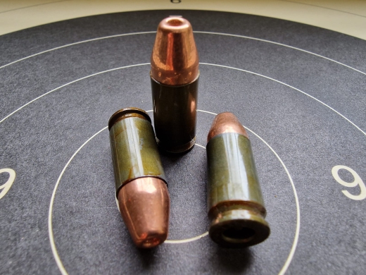 9mm Para / 9mm Luger - Stahl grün / Kupfer - Hohlspitz