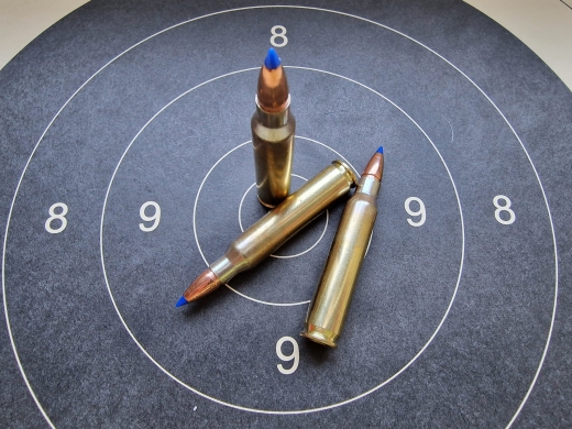 .223 Remington / 5,56 x 45 NATO Spezialgeschoss Blau